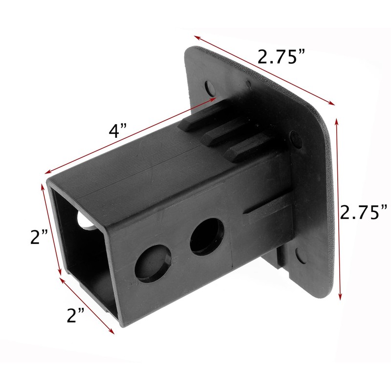 eVerHitch 2 Inch USA Black and Chrome Flag Hitch Cover