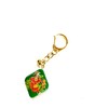 Kutani Flower Ball Keychain with Bell