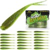 LUCKYFISHING Soft Plastic Baits Forked Tail Fishing Soft Bait for