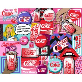 Springbok - Coca-Cola Cherry Coke 1000 Piece Jigsaw Puzzle for Adults - Challenging Collage Puzzle with Unique Precision Cut Pieces for a