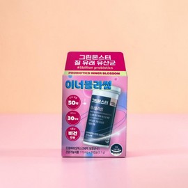 Green Monster Inner Blossom Probiotics 5 billion lactic acid bacteria 30 tablets 1 box / 그린몬스터 이너블라썸 프로바이오틱스 50억 유산균 30정 1박스