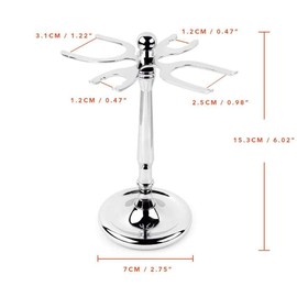 supbel Shaving Stand Stainless Steel Shaving Holder Brush Stand Shaving Tool Razor Shaving Brush Stand for Shaving Men Gift