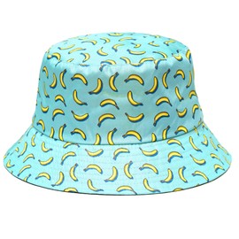 Banana Women's Bucket Hat - Cute Bucket Hats - FestivalH at - Adjustable, Comfortable, and 50+ SPF Protection Rave Accessories for Adults, Teens and Kids