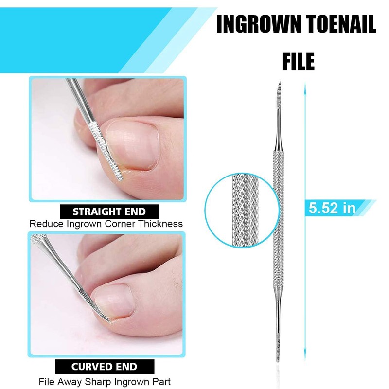 Ingrown Toenail Tool Kit (9PCS), Professional Toe Nail Clipper Set