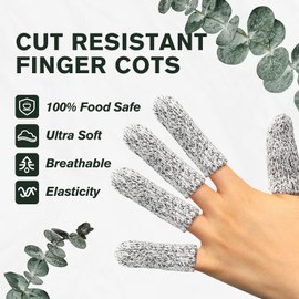 Evridwear 20PCS Finger Cots Cut Resistant Finger Sleeves,Glove Life Extender, Thumb Protectors Finger Covers Fingertip Protector for Cutting, Handicrafts, Craft, Kitchen, Sculpture (1 Pack Short)