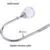 Westspark Crystal Curtain Holdbacks Silver, U Style Metal TieBacks for