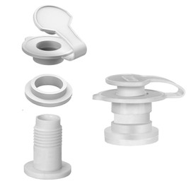 2 Sets Cooler Drain Plug Cooler Plug Replacement Triple Snap Drain Assembly for Standard Coolers -1 inch/ 1.5 inch Shaft Length (Shaft Length: 1.5 inch)