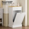 GAZHOME 10 Gallon Tilt Out Trash Cabinet, Upgrade Wooden Free