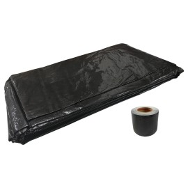 FlexMend 14' Wide Vapor Barrier Belly Bottom Kit Flex Mend Tape - RV, Mobile Home, Camper - 14' x 40'