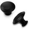 30 PCS Kitchen Cabinet Knobs, 1-1/5 Inch Dresser Knobs, Black