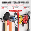 ZICANYCO Garage Tool Organizer Wall Mount 48 inches with 10
