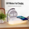 DHBY All-in-One Wireless Charger Dock - W001(White),Digital Clock, Night Light,