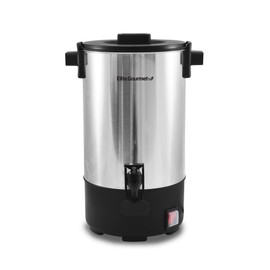 Elite Gourmet CCM-035 Maxi-Matic 30 Cup Stainless Steel Coffee Urn Removable Filter For Easy Cleanup, Two Way Dispenser with Cool-Touch Handles Electric Coffee Maker Urn, Stainless Steel