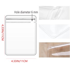 GSXRB PVC Hang Hole Anti Tarnish Jewelry Bags,Jewelry Bags Clear Plastic. Jewelry Pouch for Jewelry Rings and Earrings (prepunched4.33 * 4.33)