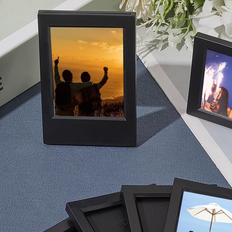 SOFPLATE 6 Pack 2X3 Inch Black Plastic Picture Frame Mini