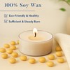 Crenovo Tea Lights Candles 100 Pack, Natural Soy Wax Tealights