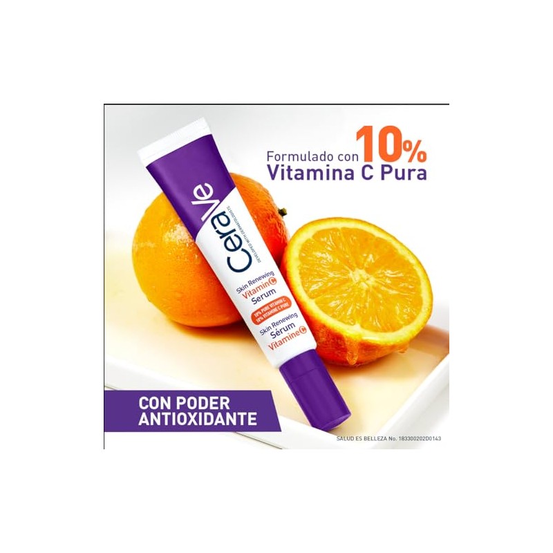 CeraVe Skin Renewing Vitamina C Sérum Facial, Todo Tipo de