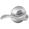 SCHLAGE F51A ACC 626 Accent Keyed Lever, Satin Chrome