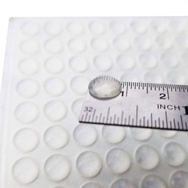 Clear Soft Close Drawer Cabinet Door Bumpers - 8mm x 1.5mm Sound Dampening Adhesive Transparent Rubber Pads Feet - Hemispherical Shape - 100 PCs