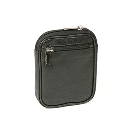 Belt bag Waist bag Bum Bag Travel pouch pack LEAS, Genuine Leather, black - ''LEAS Travel-Line''