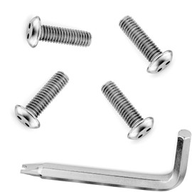 LFPartS Stainless Steel Rust Resistant License Plate Frame Screws Fasteners (M6x20 Security Machine Screws, Metalic)