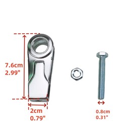 Crozgan 2Pcs 15mm Motorcycle Chain Puller Tensioner Adjuster Rear Wheel Axle Chain Adjuster with 2pcs Screws and Nuts Motorbike Repair for YBR 125 All Years