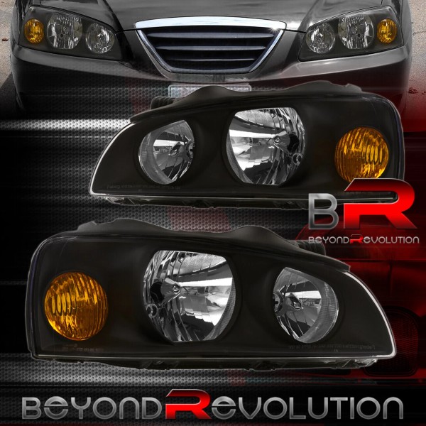 Beyond Revolution For 2004-2006 Elantra Black Amber Signal Corner Head