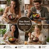 HANXIANG 3PCS Coconut Bowl and Wooden Spoon Set