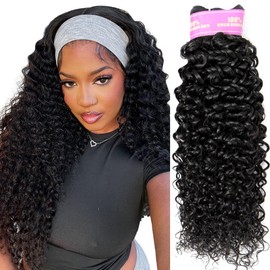RECOOL 10A Brazilian Hair Bundles Curly Hair Products Human Hair Extensions One Piece Separately Bundle Single Bundle Hair Natural Color(1 bundle 22 inch)