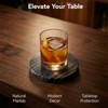 YONGHEE Black Marble Coasters Set of 4, Elegant Black &