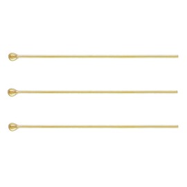 20pcs Adabele Real 1/20 14K Gold Filled 38.1mm/1.5 Inch Ball Head Pins Headpin (Thin Wire 26 Gauge/0.4mm) for DIY Craft Jewelry Making JK7-A38