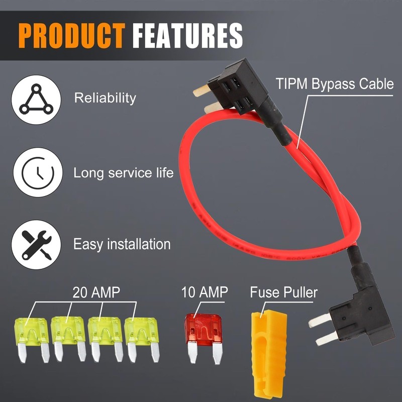 CBWPR091AA TIPM Bypass Cable Fuse Holder Fuse Adapter Repair Fuel