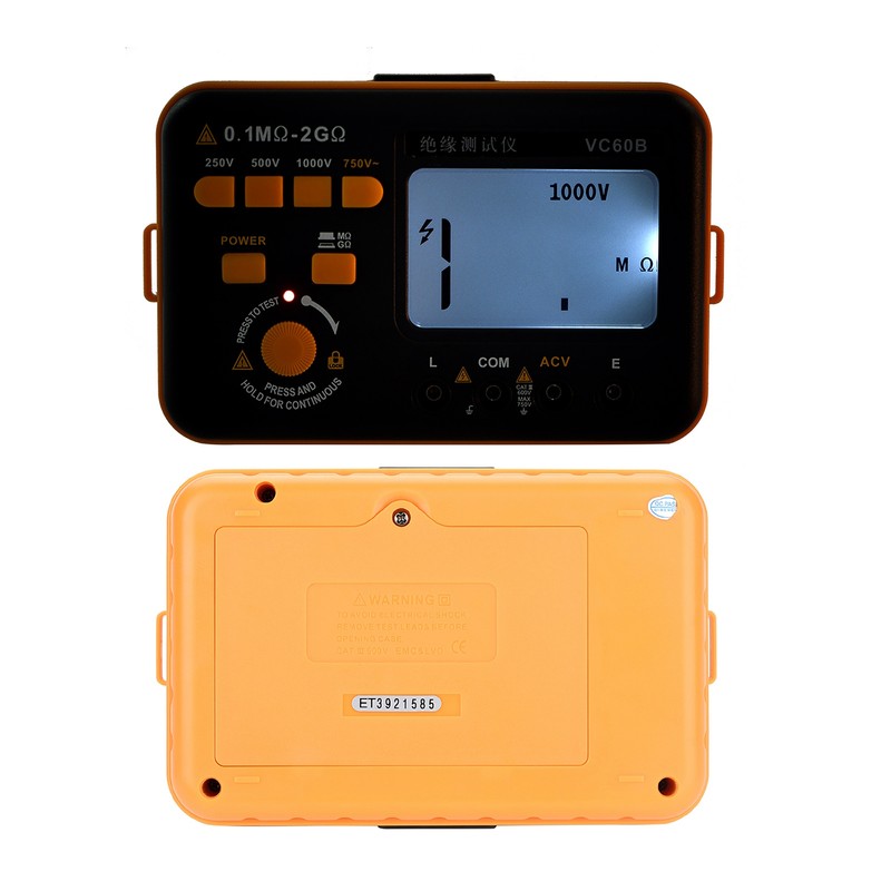 VC60B LCD Digital Insulation Resistance Tester MegOhm Meter Testers Measure