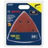 BOSCH SDTR082C 25 pc. 3-3/4 in. 80 Grit Detail Sanding Sheets for Wood, Red