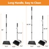 Folews Broom and Dustpan Set, Heavy Duty Dust Pan with