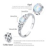 Celtic Knot Ring for Women 925 Sterling Silver Opal/Turquoise Ring