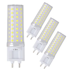 G12 12W LED Light Bulb 12W Corn Incandescent Replacement Lights 1800LM Energy Saving Bulb G12 Base for Garden Chandeliers Sconce Warehouse Factory 6000K Cool White AC85-265V Non-Dimmable Pack of 4