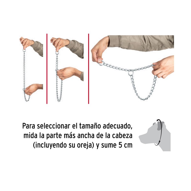 Fiero CACA-35, Cadena de castigo para perro, 3.5 mm