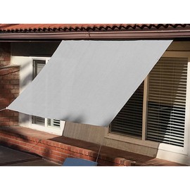 Alion Home Sun Shade Privacy Panel with Grommets and Hems on 4 Sides for Patio, Awning, Window, Pergola or Gazebo - Smoke Grey (8' X 8')