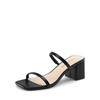 DREAM PAIRS Sandal Heels for Women Low Square Open Toe
