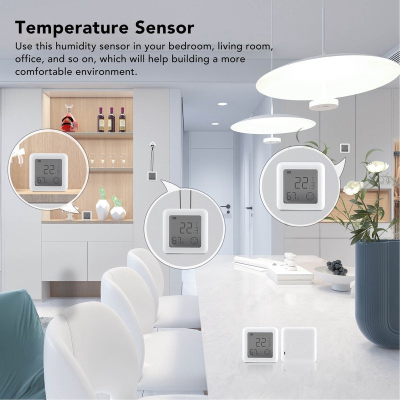 Temperature Sensor Humidity Tester Digital Display Remote Control Thermometer DC