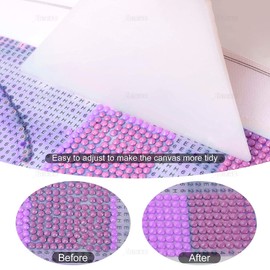 AUEAR, Stainless Steel Painting Ruler 800 Blank Grids Round Full Drill Partial