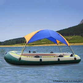 Pilarmuture Inflatable Kayak Awning Canopy,Boat Sun Shade Shelter,2 Persons Boat Sun Shelter Sailboat Awning Cover Fishing Canopy Tent Sun Shade and Protection(Size:S,55.12x47.24 inch)