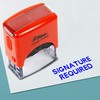 Printtoo Signature Required Self Inking Rubber Stamp Pre,Inked Office Stamp,