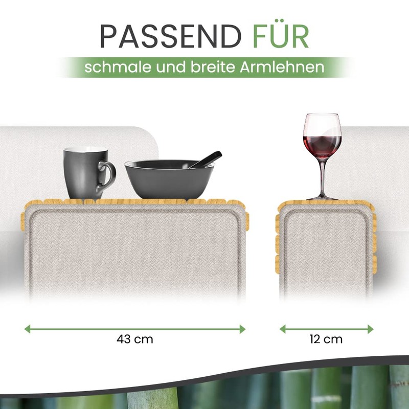 Kos Design sofa arm tray - Armchair table for couch
