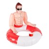 Smiffys 50885 Inflatable Lifeguard Hunk Swim Ring, Unisex Adult, Red & White, One Size