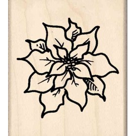 Stamps by Impression Poinsettia Christmas Rubber Stamp