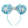 Mouse Ears Headband Bow Glitter Princess Costume Hair Accessories for