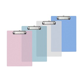 Vordas 4 Pack Plastic Transparent Clipboard A4 with Rounded Corners, Suitable for A4 Paperwork, 4 Colors, 315 * 225MM