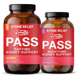 STONE RELIEF Pass Bundle - 24/7 Herbal Kidney Support for Relief, Comfortable...